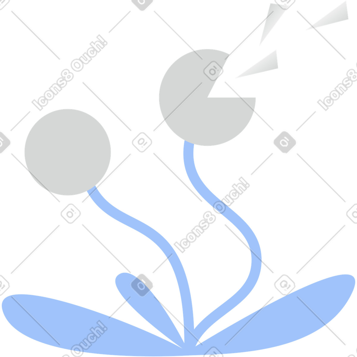 Ilustración Dientes de leon en estilo Clip a descargar en PNG y SVG