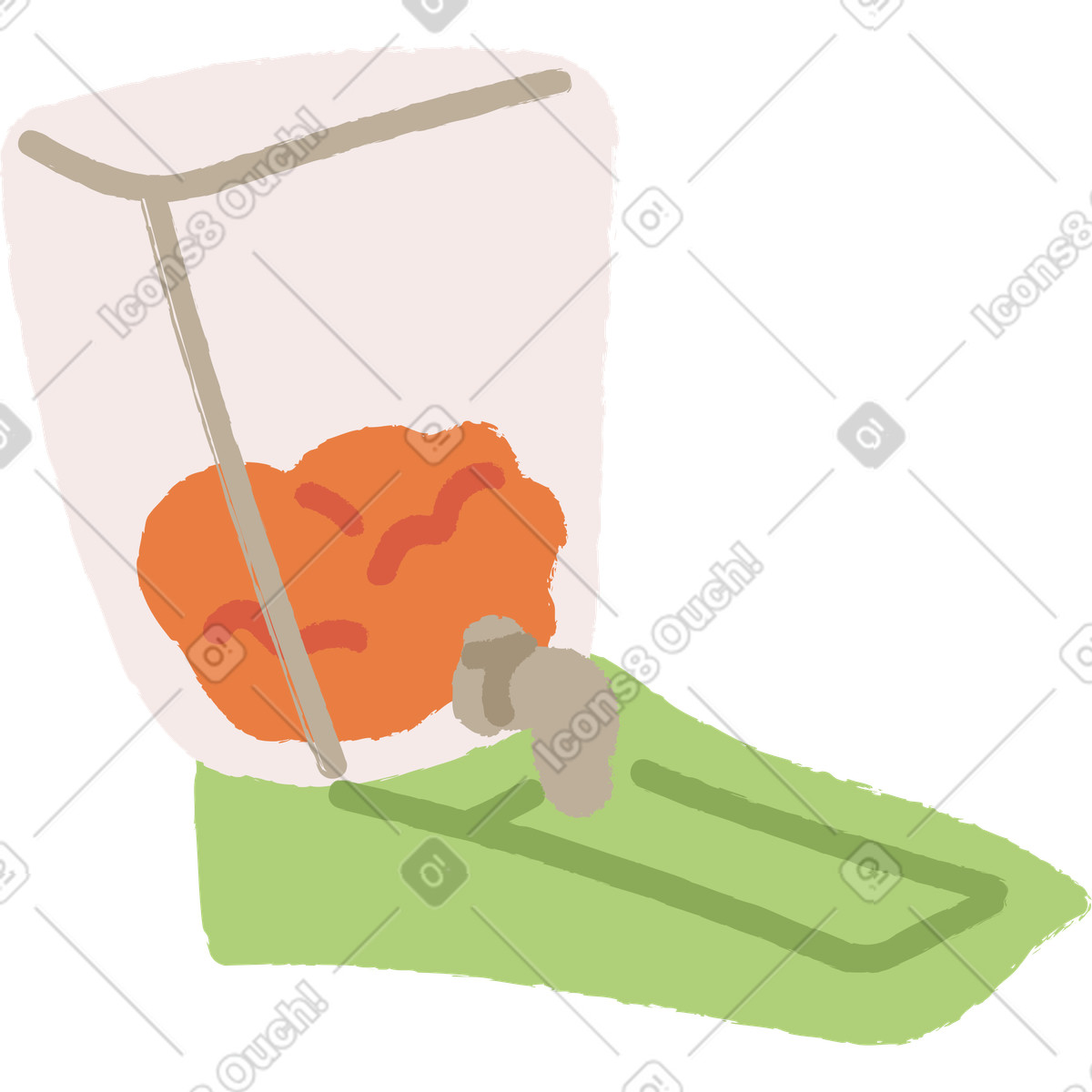 Automatischer einzug-Illustration im Ginger Cat-Stil als Download in PNG, SVG