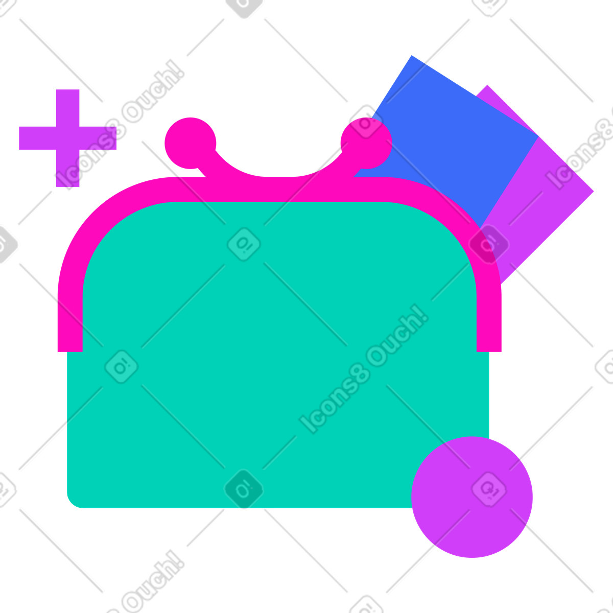 Aggiungere denaro al portafoglio illustrazione in stile Basic scarica in PNG, SVG