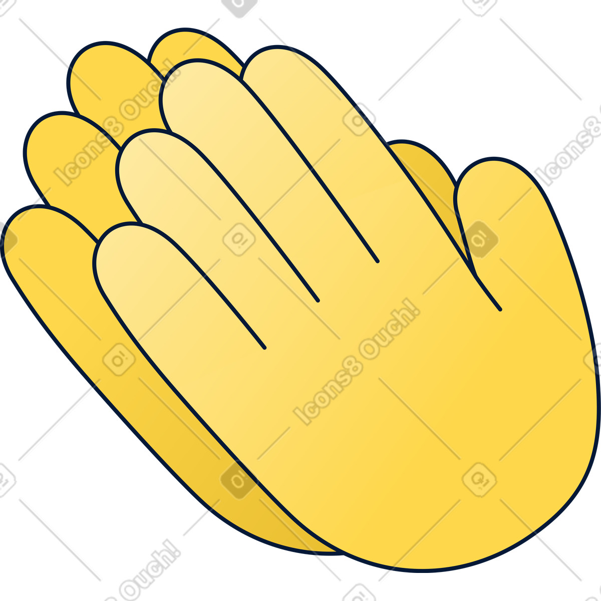 Applause emoji illustration in Neat style download in PNG, SVG
