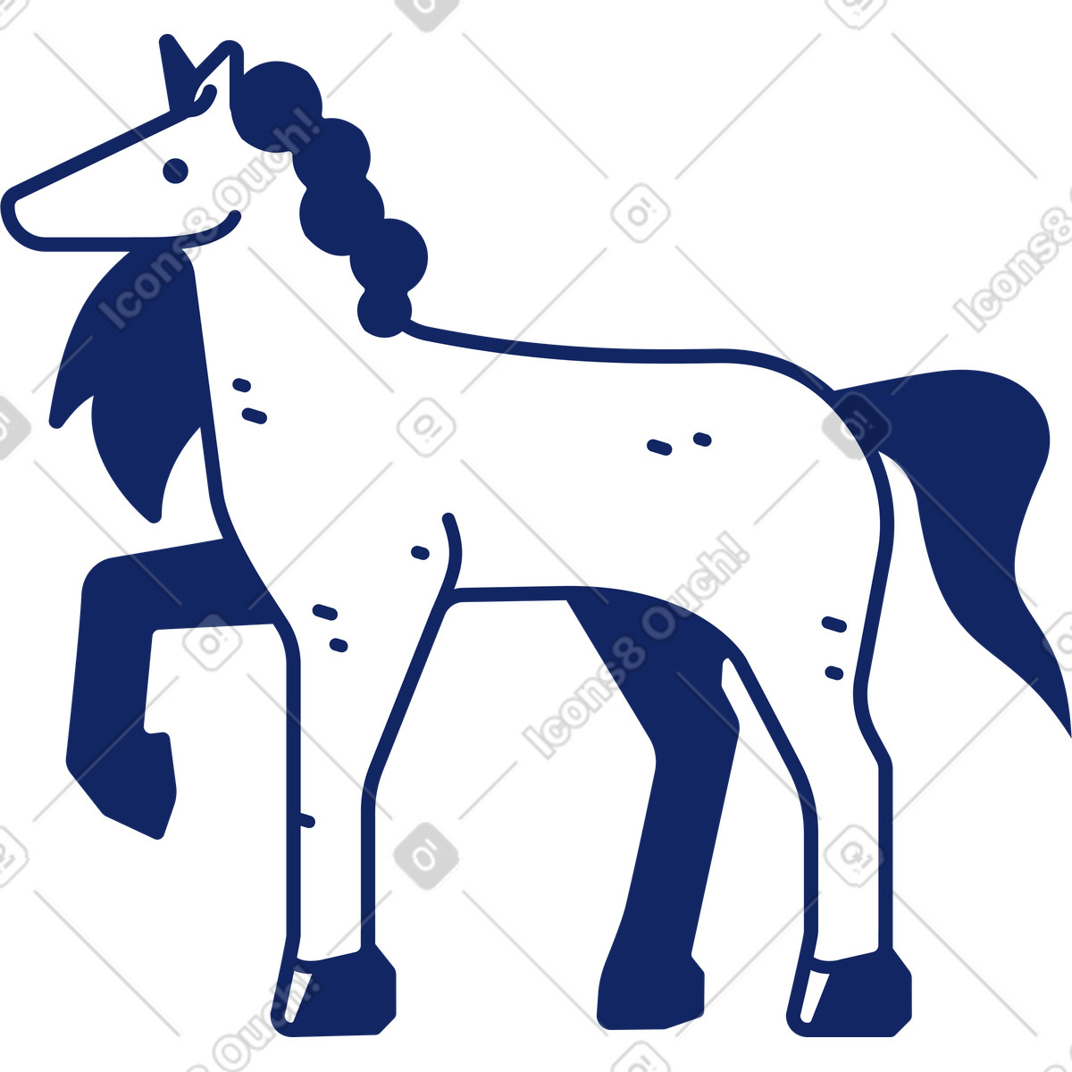 Ilustração de Cavalo em no estilo Cyborg para baixar em PNG, SVG
