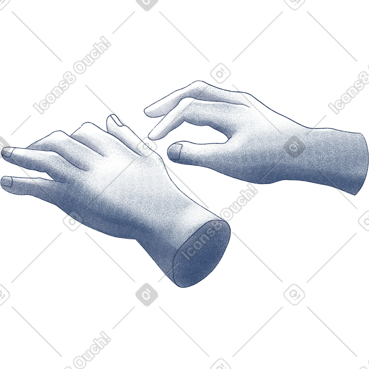 下载 Haze 风格的 打字手 插画，支持 PNG、SVG 格式