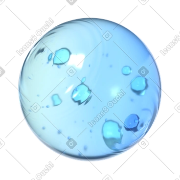 Rain bubble animated illustration in GIF, Lottie (JSON), AE