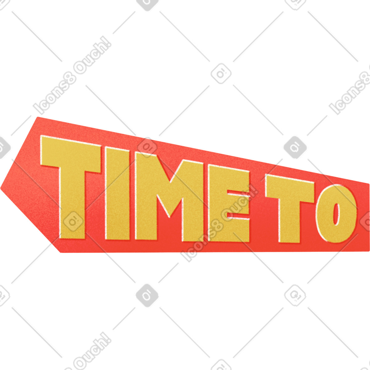 Ilustração de Tempo sinal letras para texto em no estilo Lettering baixar em PNG, SVG