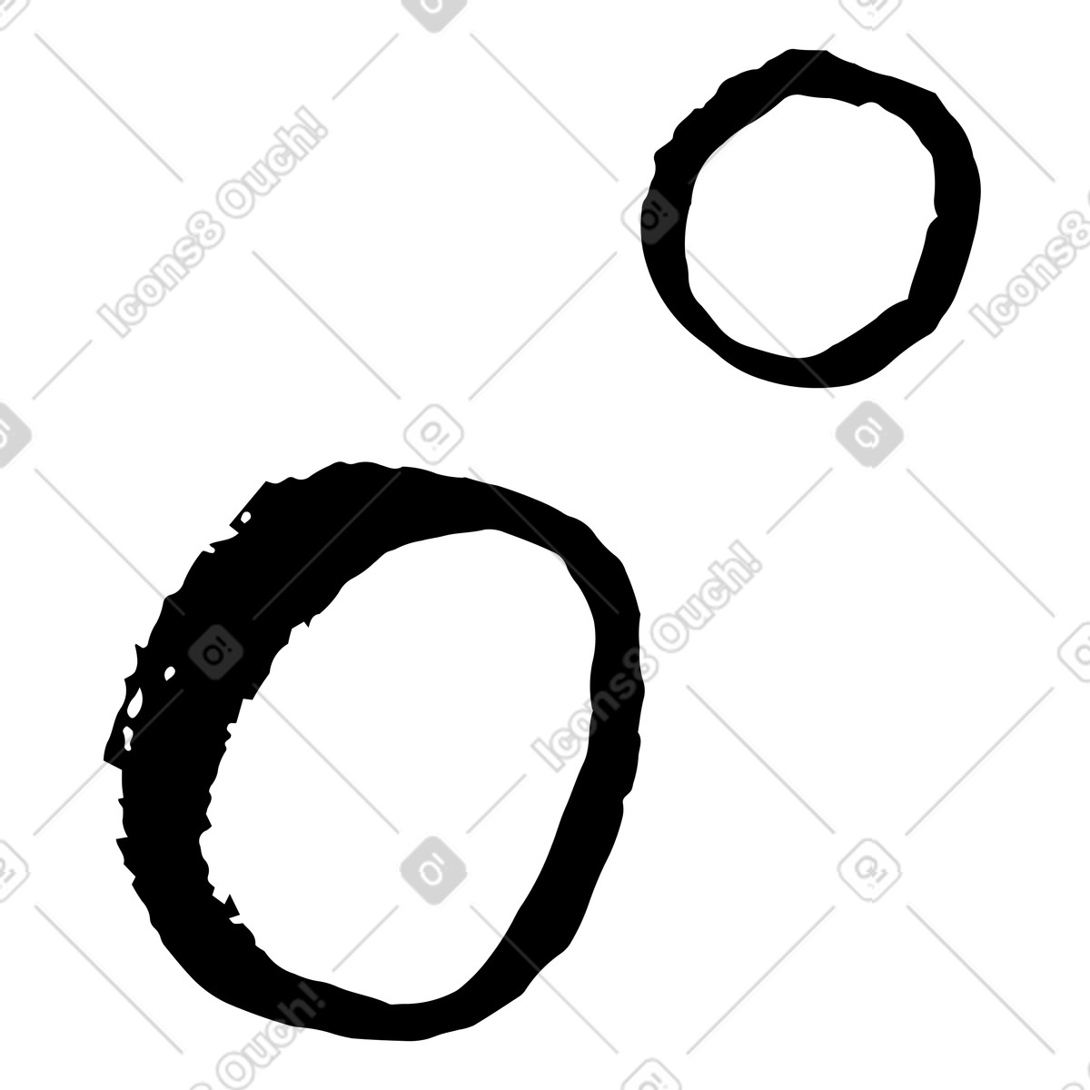 Ilustración Dos burbujas blancas en estilo Scandi a descargar en PNG y SVG