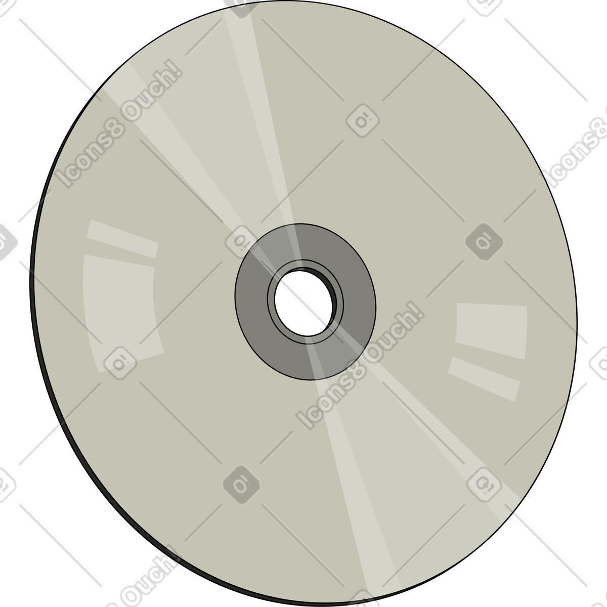 Disco cd illustrazione in stile Retro scarica in PNG, SVG