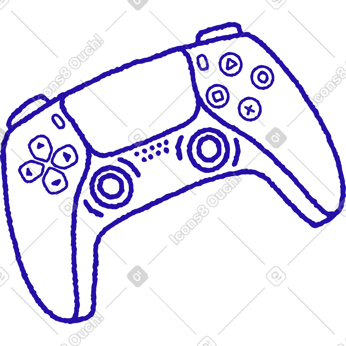 Gamepad illustration in Whimsy style download in PNG, SVG
