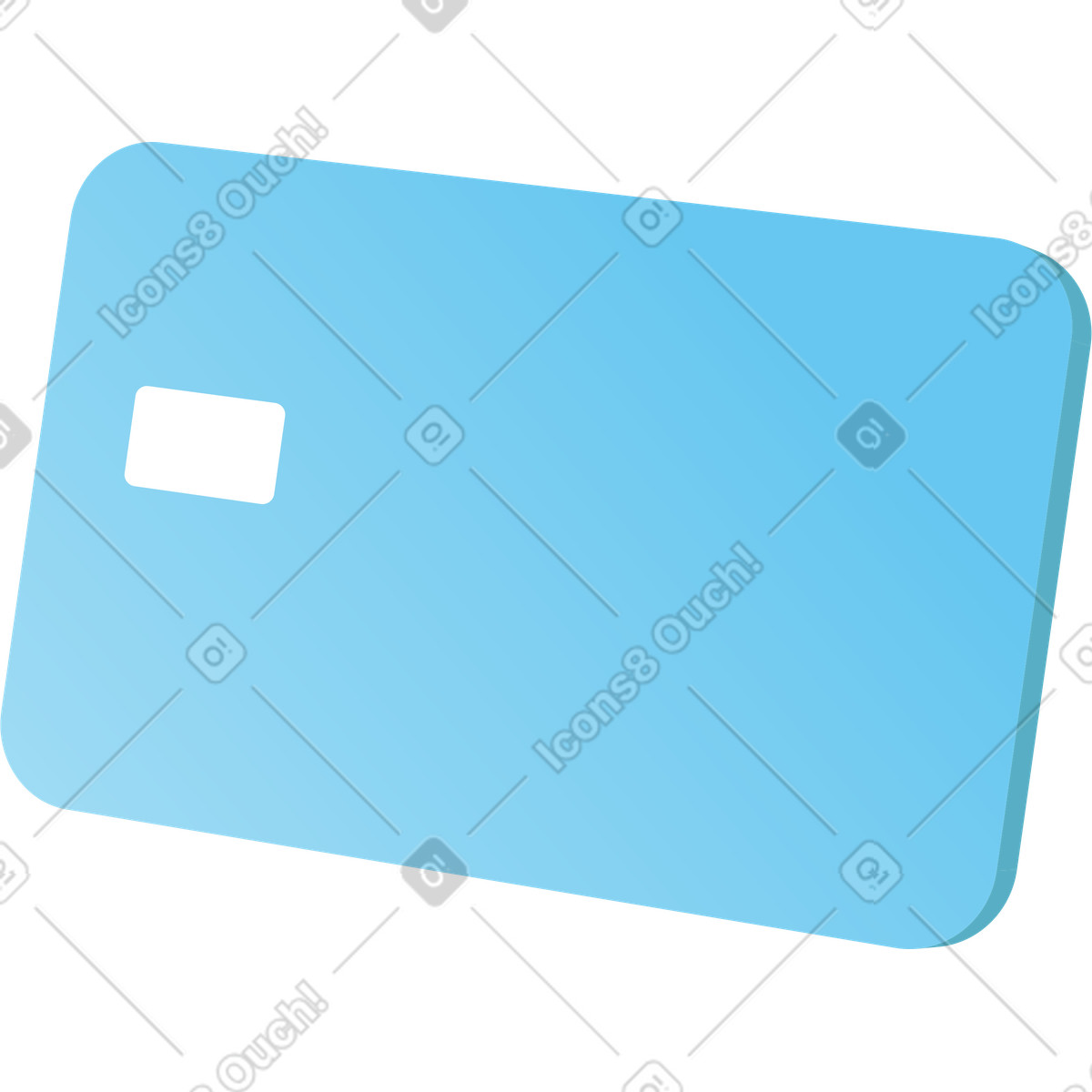 Bank plastic card illustration in Airy style download in PNG, SVG