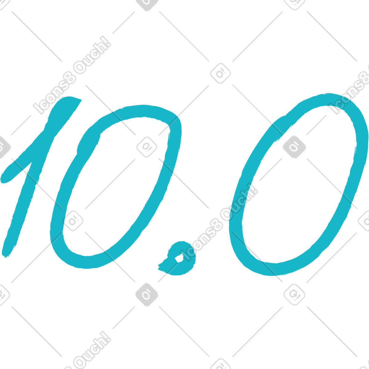 Illustration Ten point zero dans le style Lime à télécharger aux formats PNG, SVG
