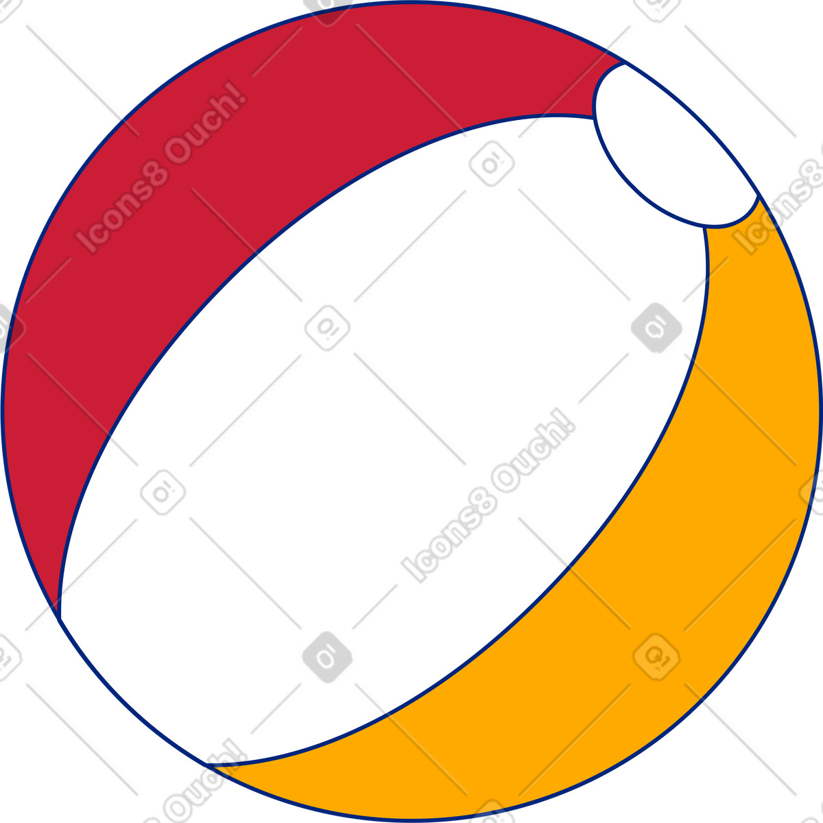 Illustration Ballon de plage dans le style Neo-Sakura à télécharger aux formats PNG, SVG