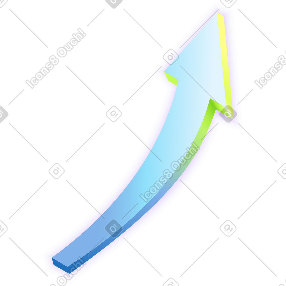 Ilustración Flecha arriba en estilo Isotech a descargar en PNG y SVG