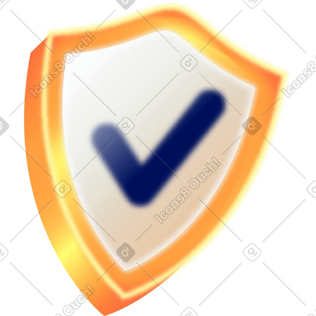 Burst 스타일의 체크 표시가 있는 방패 일러스트레이션 PNG, SVG 다운로드