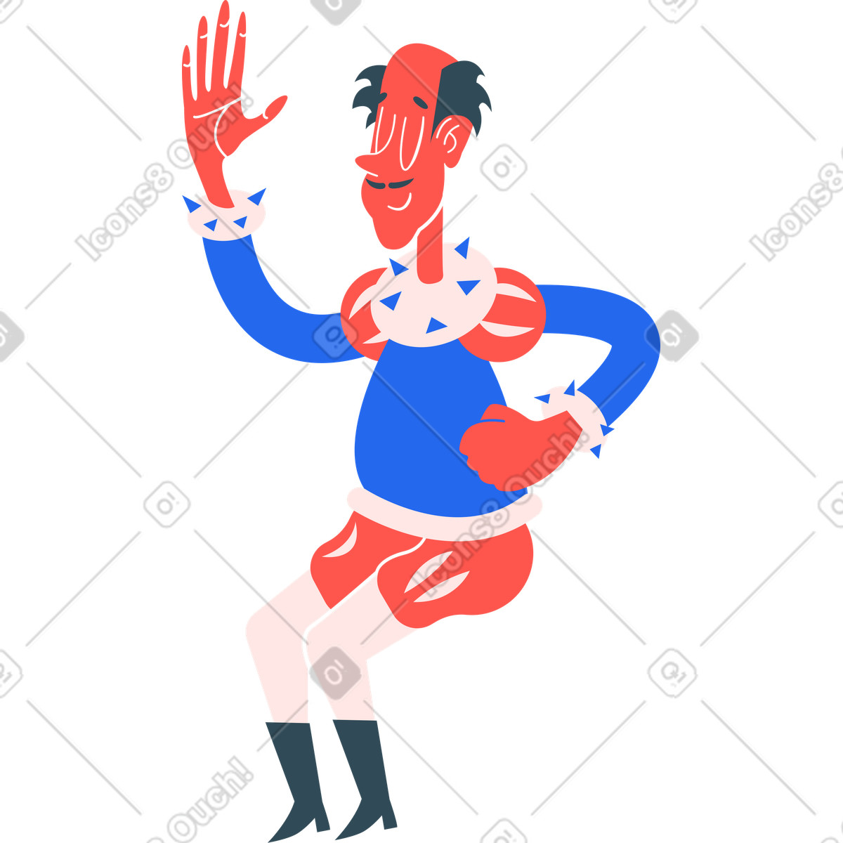 下载 Kingdom 风格的 男子坐 插画，支持 PNG、SVG 格式