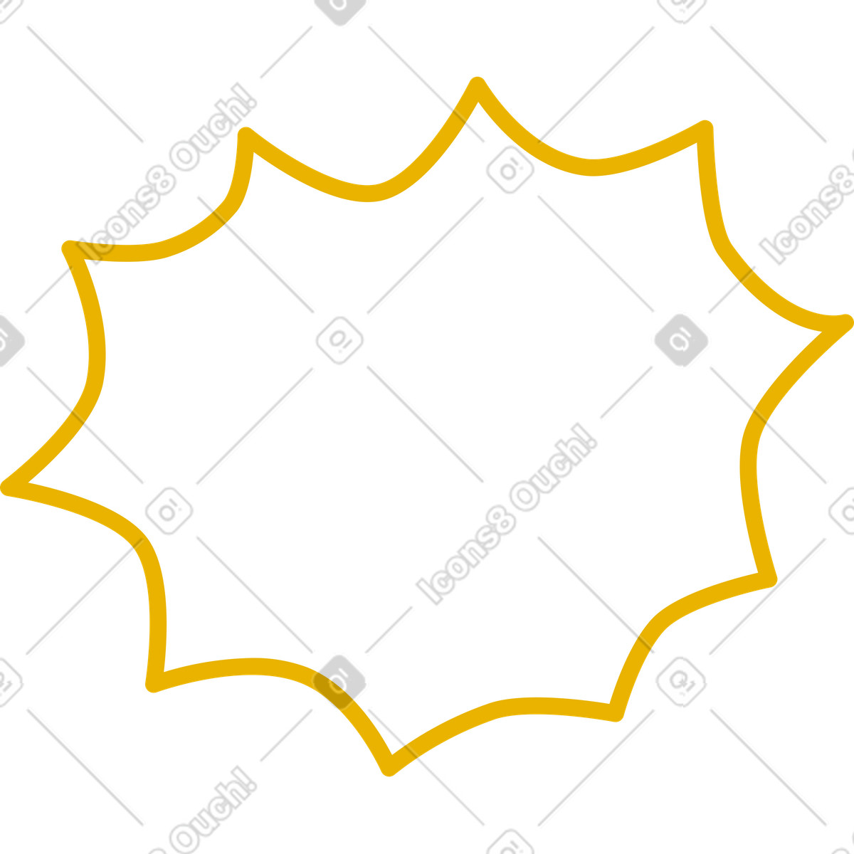 Ilustração de Balão fala em no estilo Woof para baixar em PNG, SVG