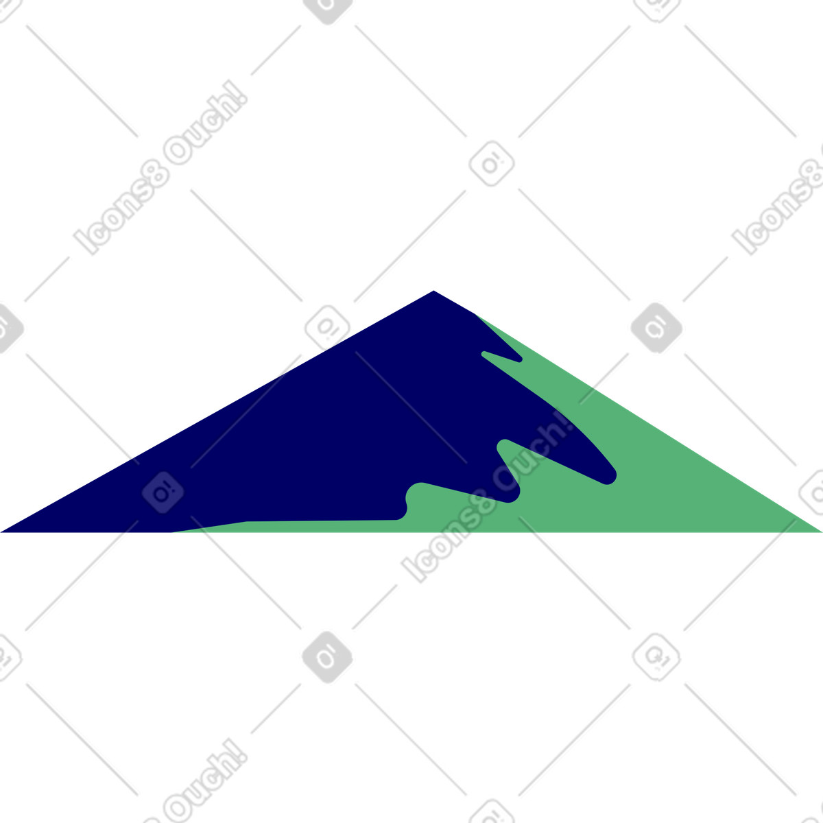 Mountain background green and blue illustration in Lounge style download in PNG, SVG