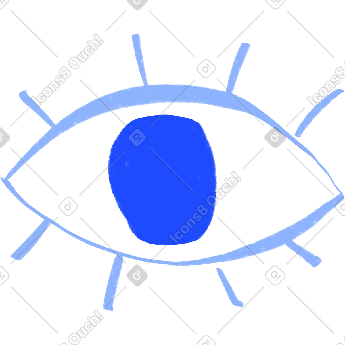 Illustration Open eye dans le style Quirky à télécharger aux formats PNG, SVG