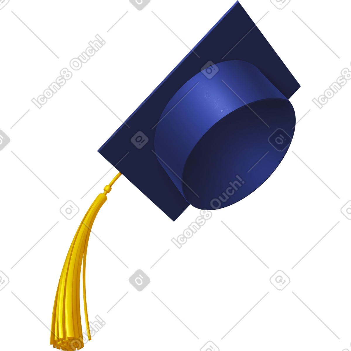 Ilustración Graduation cap en estilo Props a descargar en PNG y SVG