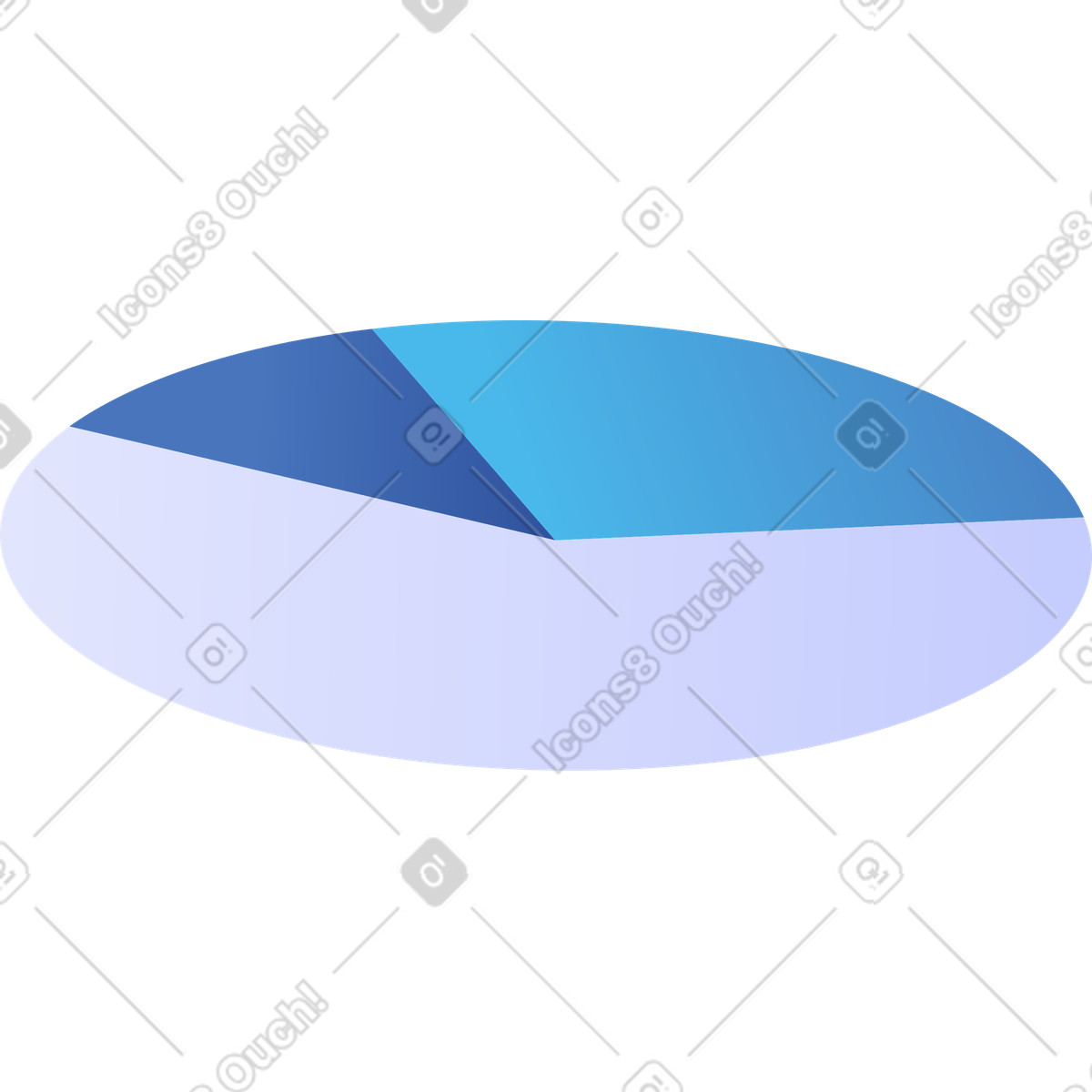 Pie chart illustration in PNG, SVG