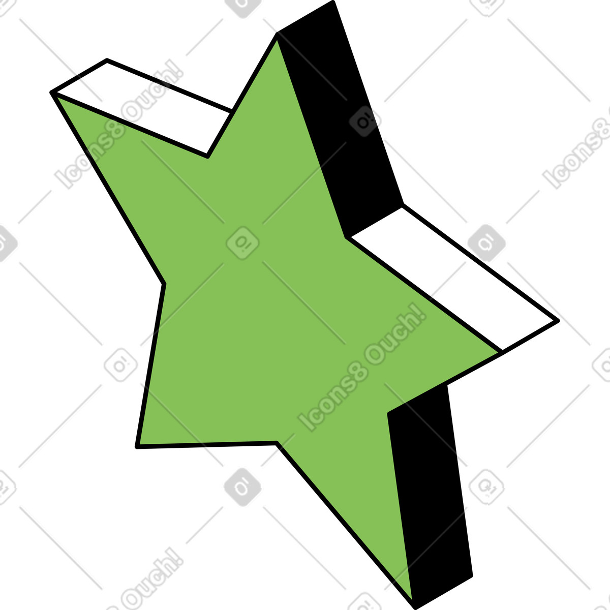 Stern-Illustration im Isometric-Stil als Download in PNG, SVG