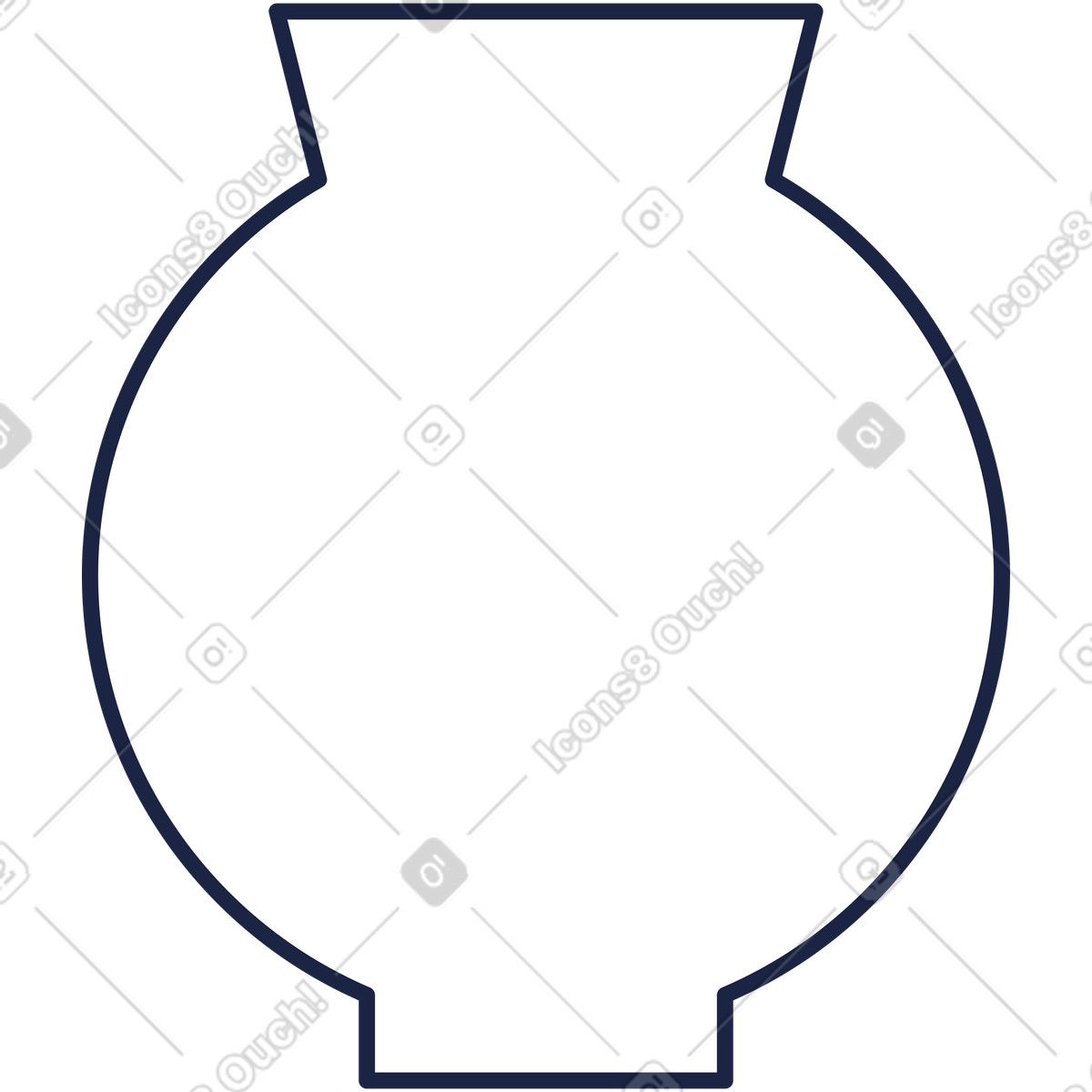 Ilustração de Vaso em no estilo Urban Line para baixar em PNG, SVG