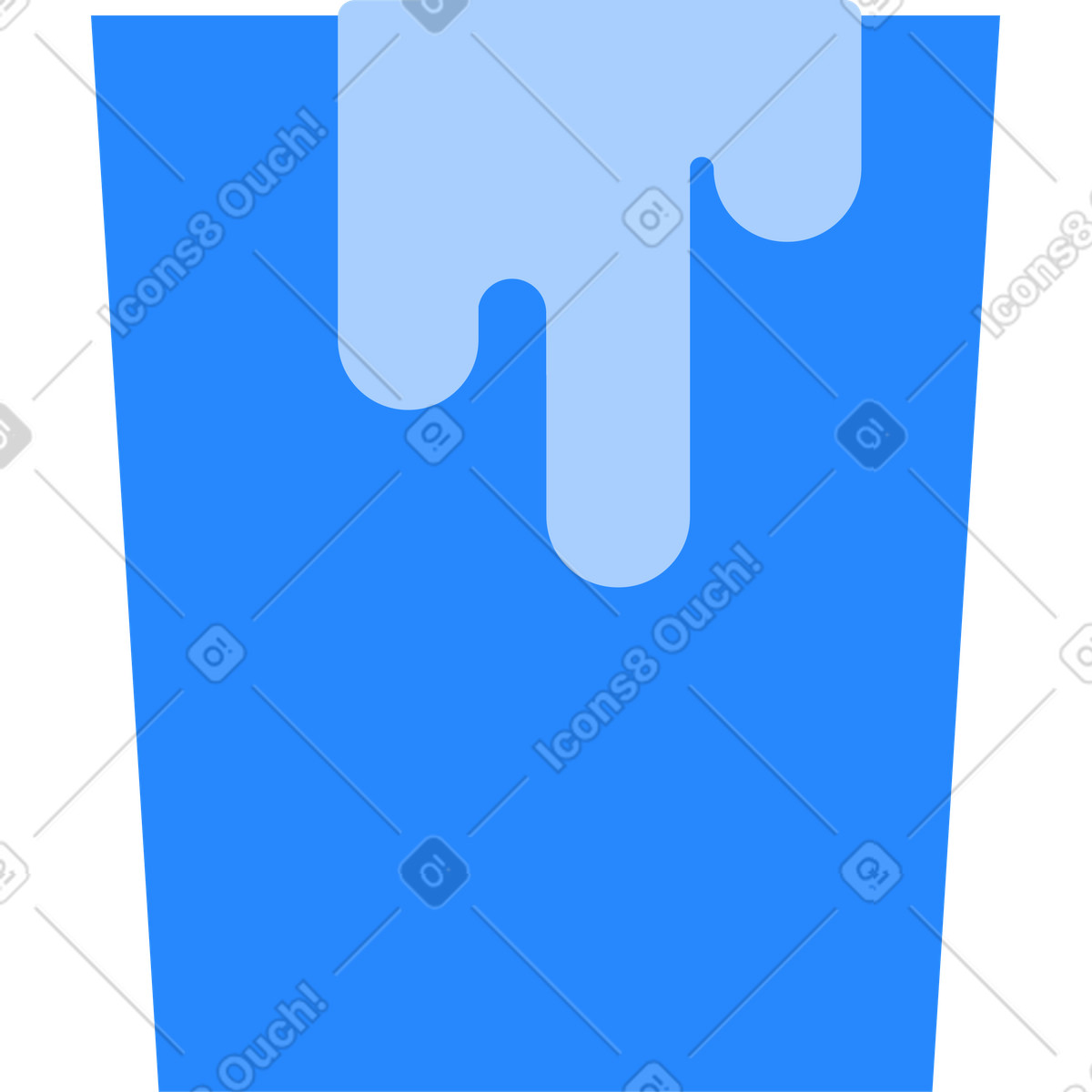 Ilustración Cubo azul de pintura en estilo Urban a descargar en PNG y SVG