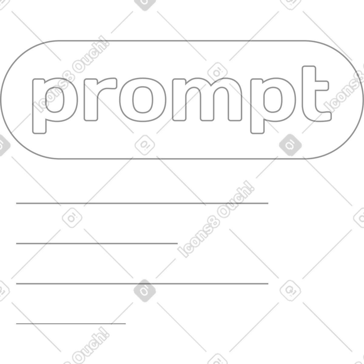 Linear prompt icon illustrazione in stile Concept scarica in PNG, SVG