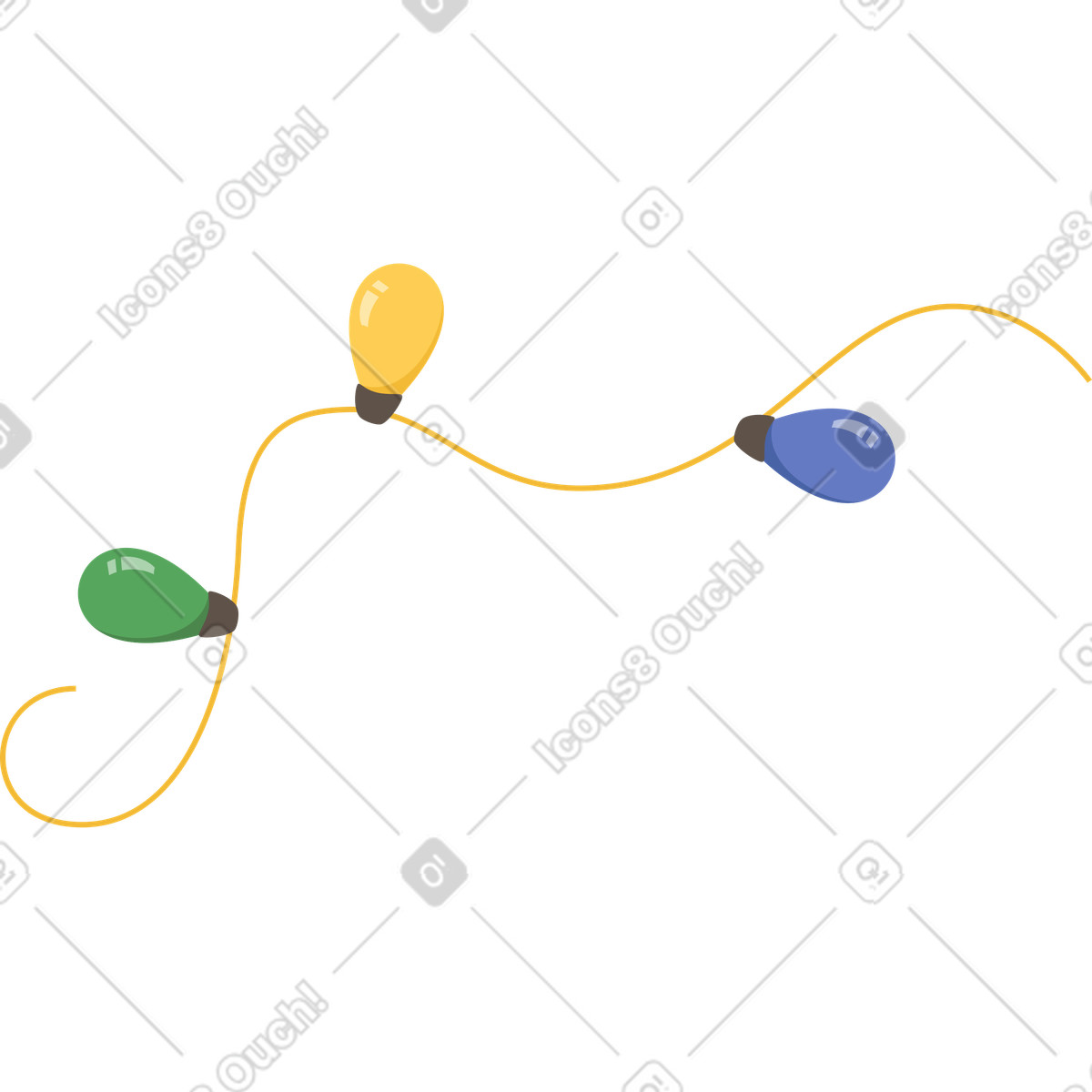 下载 Social 风格的 花环灯 插画，支持 PNG、SVG 格式