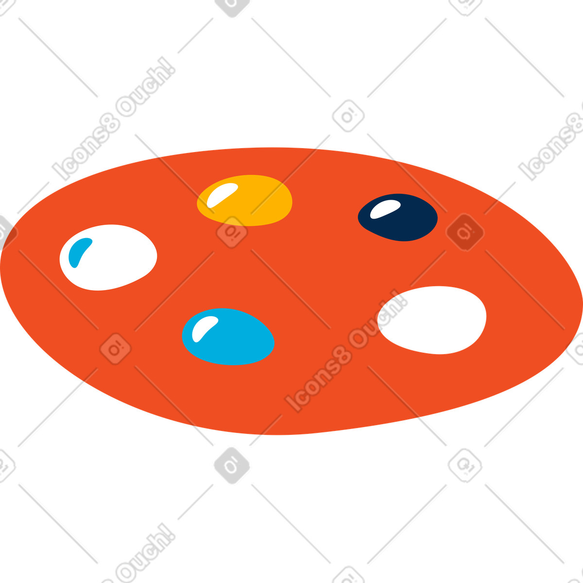 Flame スタイルの パレット のイラストをPNG、SVG形式でダウンロード