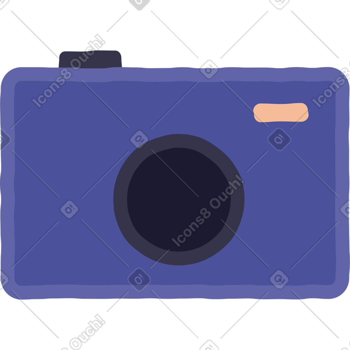 Camera illustration in Stripy style download in PNG, SVG