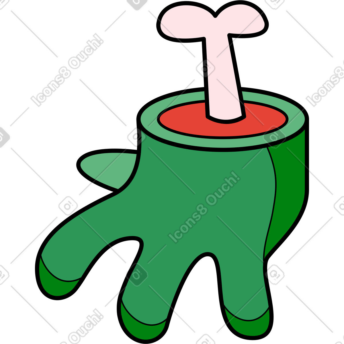 Ilustração de Mão zumbi em no estilo Surr para baixar em PNG, SVG