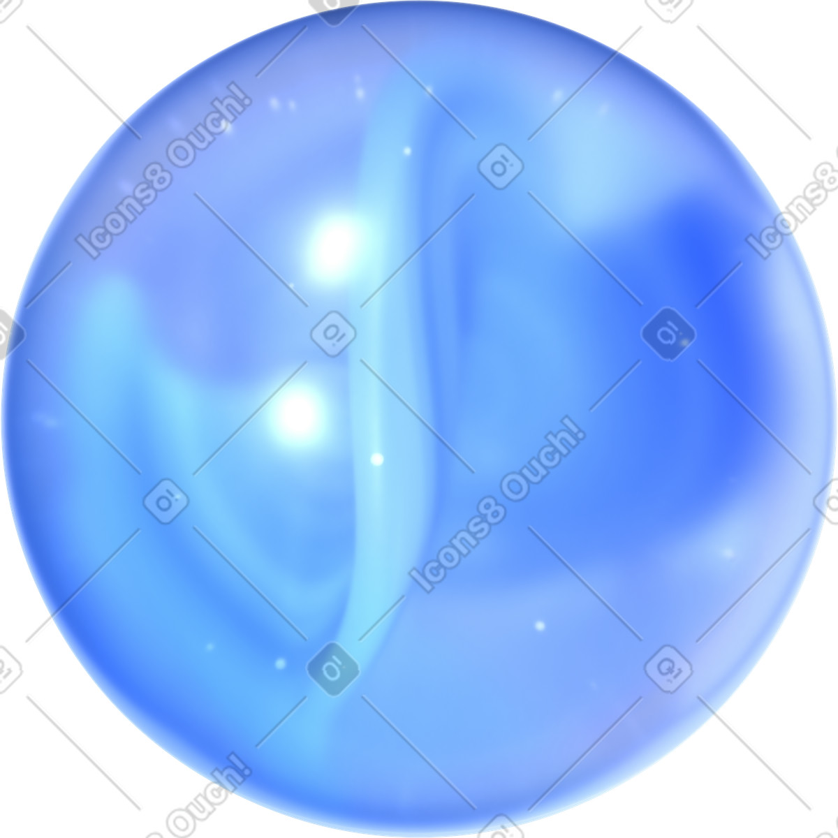 Gradient sphere with wave inside animated illustration in 3D Glassy style download in GIF, Lottie (JSON), AE