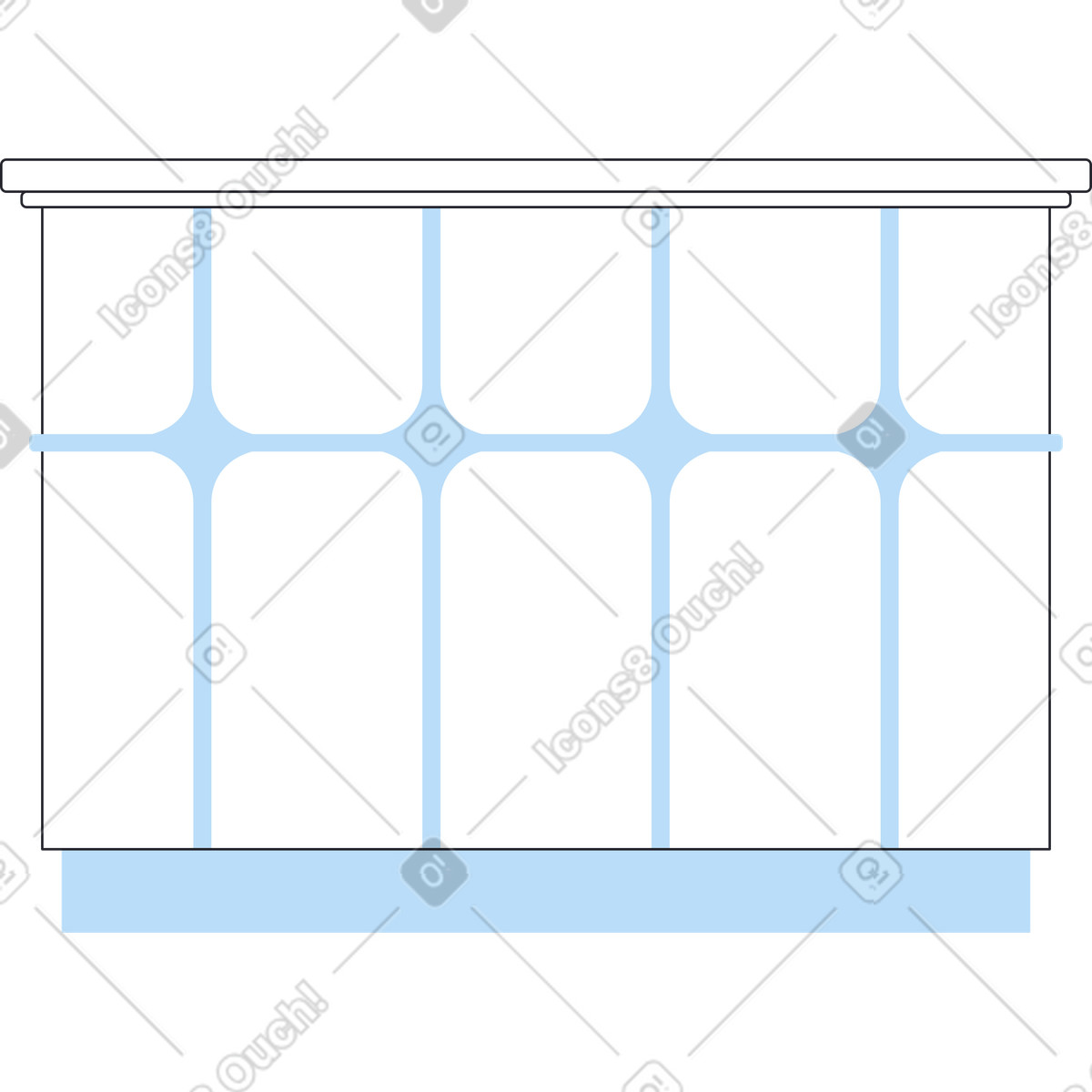 Banco accettazione illustrazione in stile Boba scarica in PNG, SVG