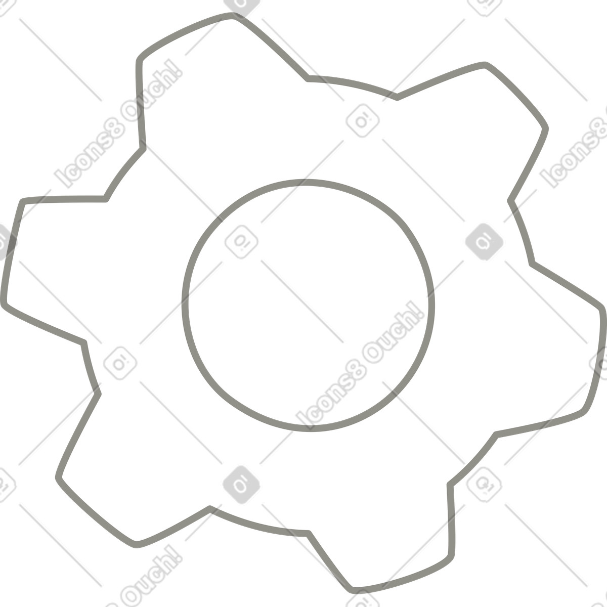 Plain スタイルの ライングレーギア のイラストをPNG、SVG形式でダウンロード