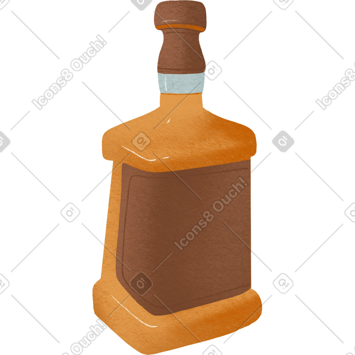 Whisky illustration featuring clipart graphics related to whiskey in various
