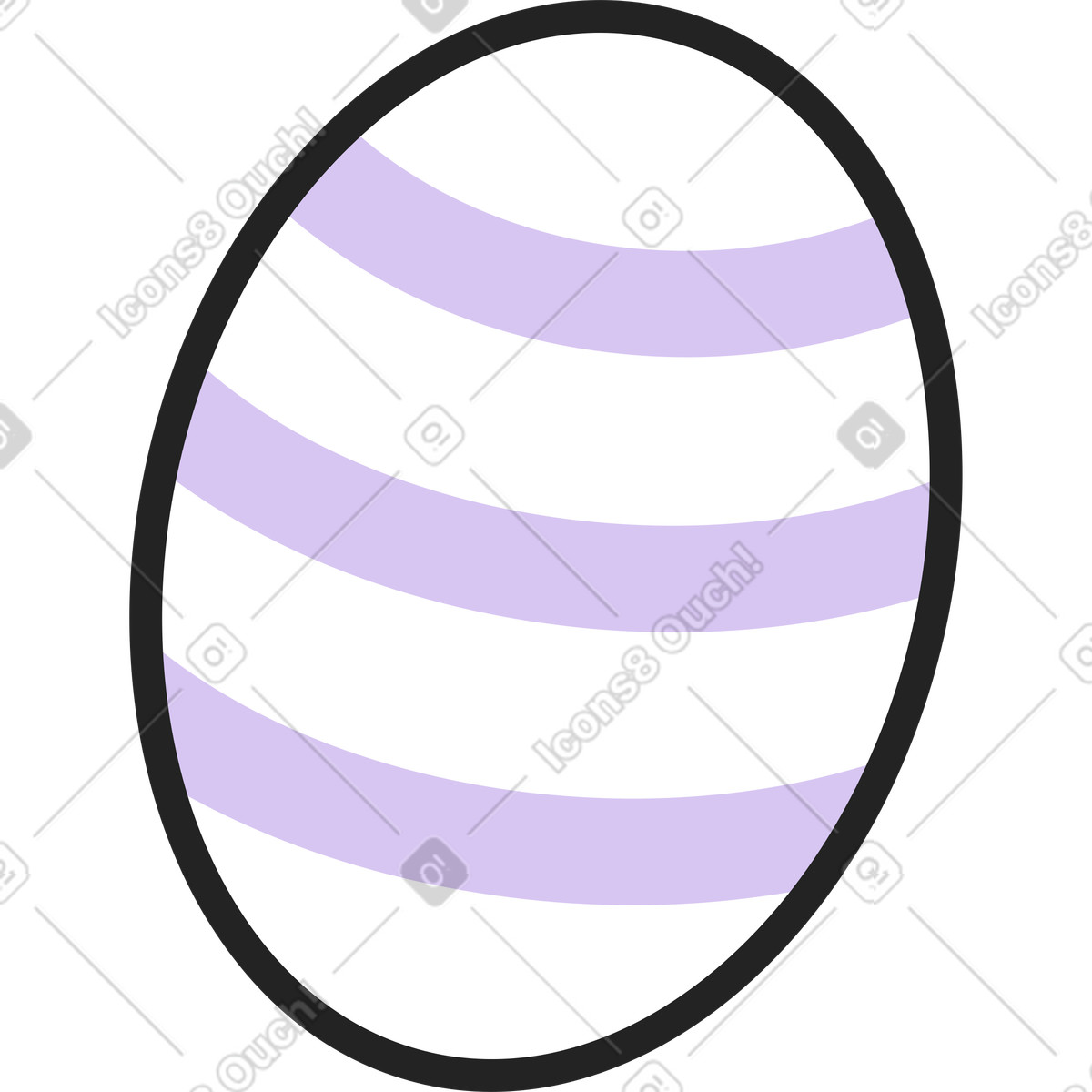 Ilustración Huevo de pascua en estilo Sammy Line a descargar en PNG y SVG