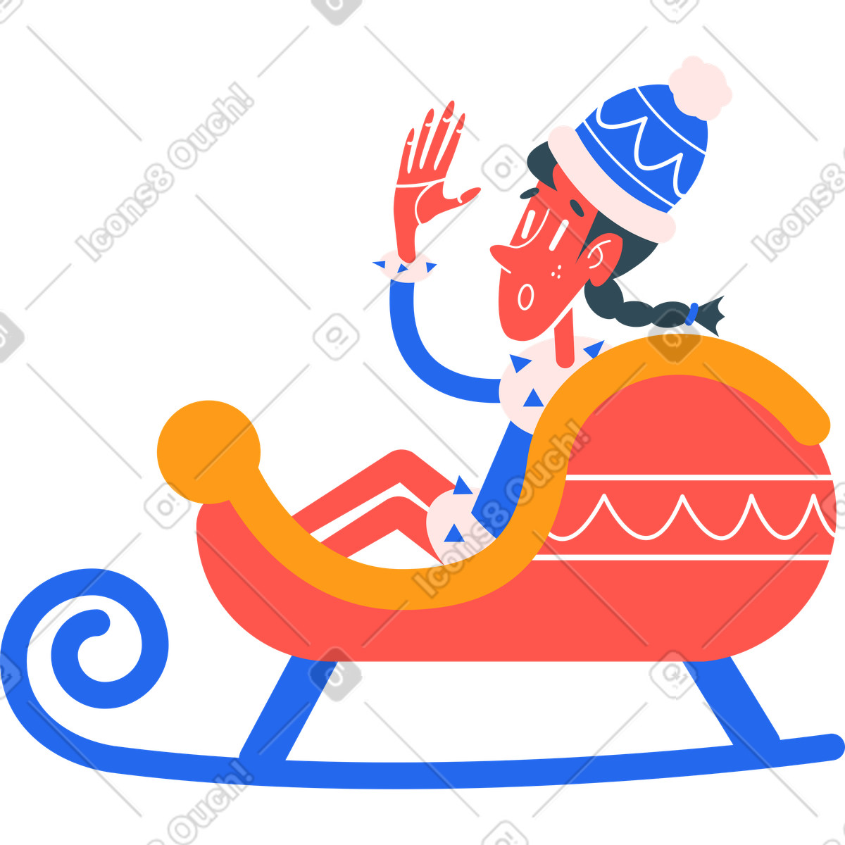 Ilustração de Sleigh em no estilo Kingdom para baixar em PNG, SVG