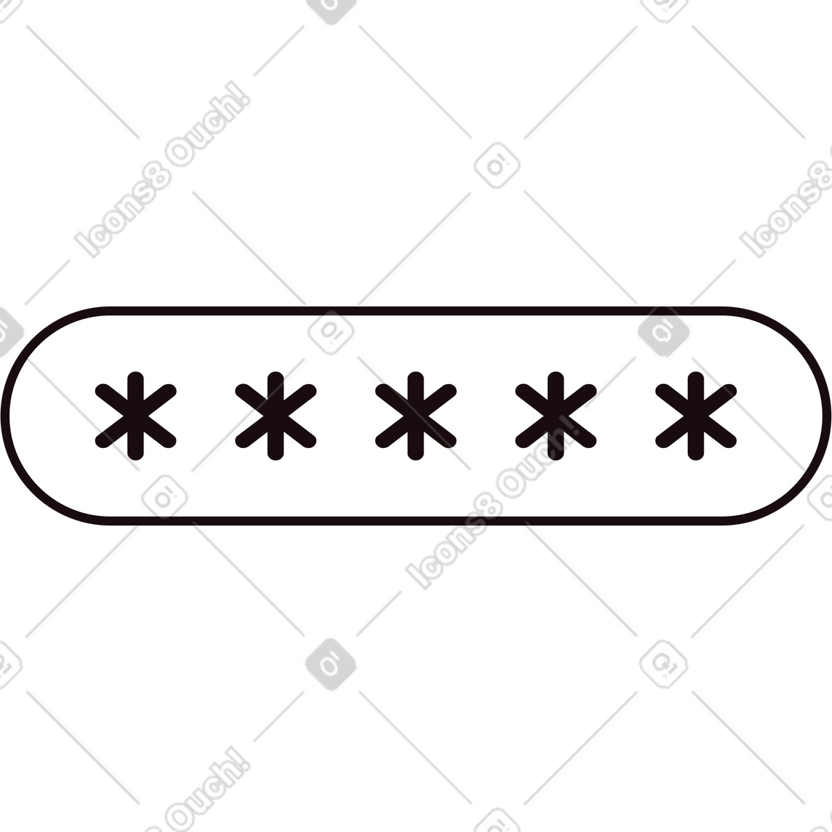 Password icon illustration in Delight style download in PNG, SVG