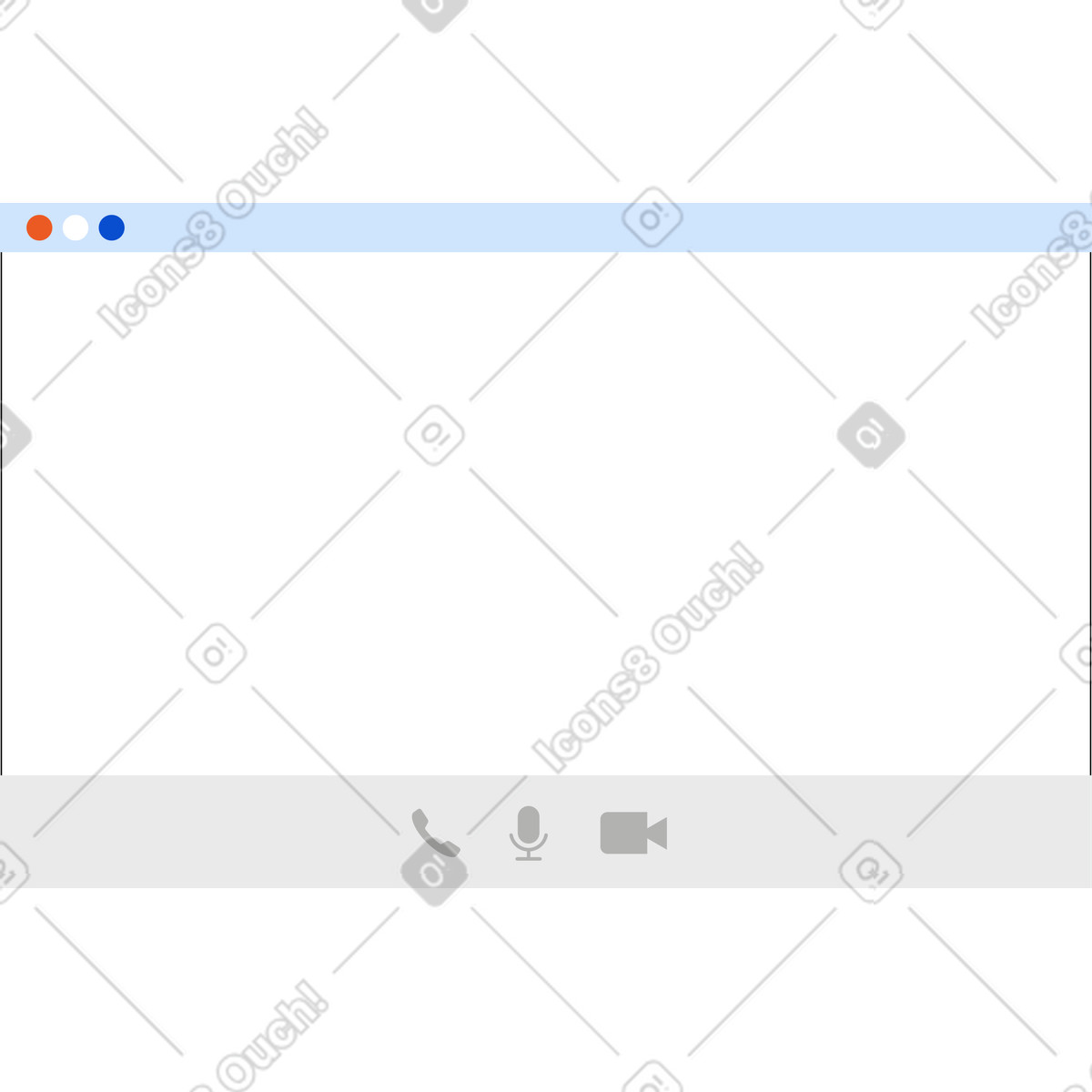 Finestra di videochiamata illustrazione in stile Tiny scarica in PNG, SVG