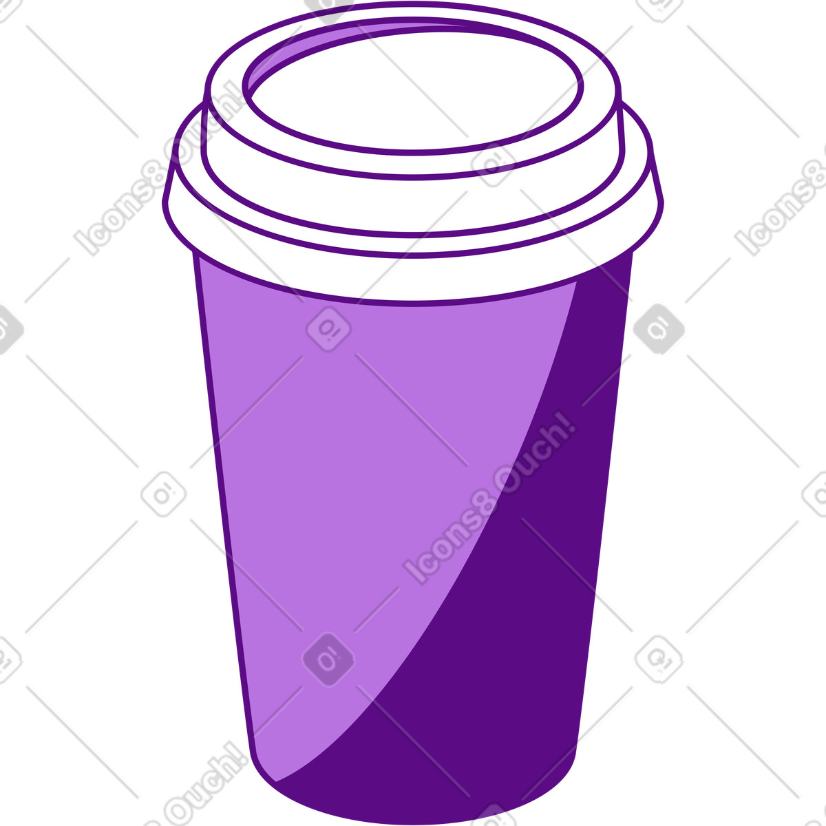 Kaffeetasse aus papier-Illustration im Storyline-Stil als Download in PNG, SVG