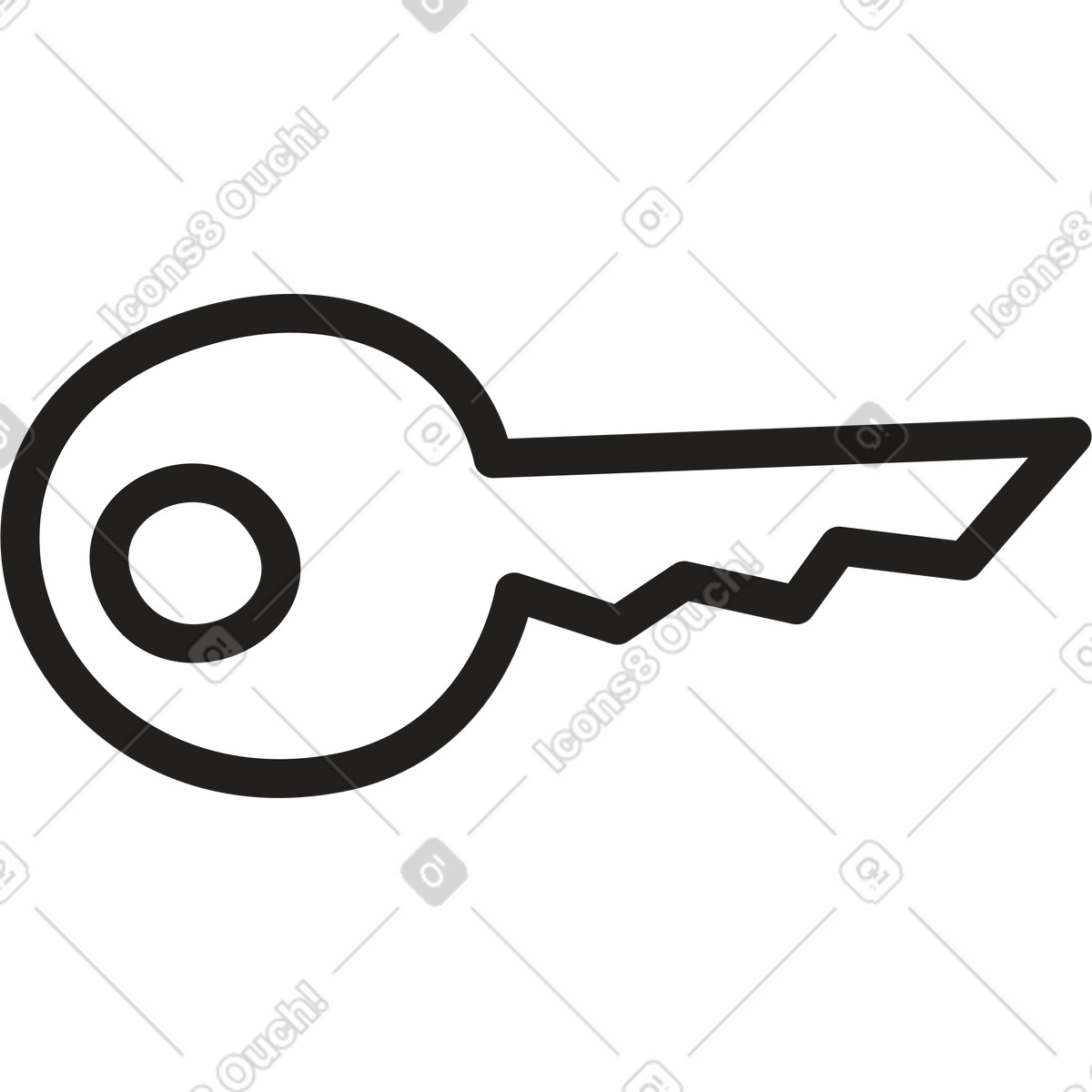 Key illustration in Little style download in PNG, SVG
