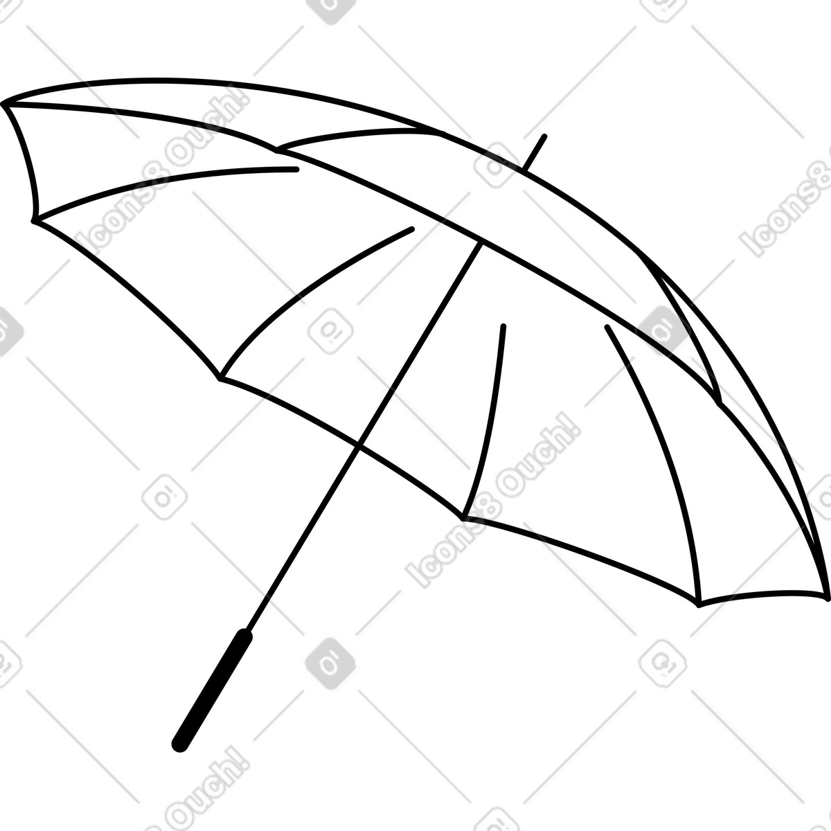 下载 Weekday 风格的 雨伞 插画，支持 PNG、SVG 格式