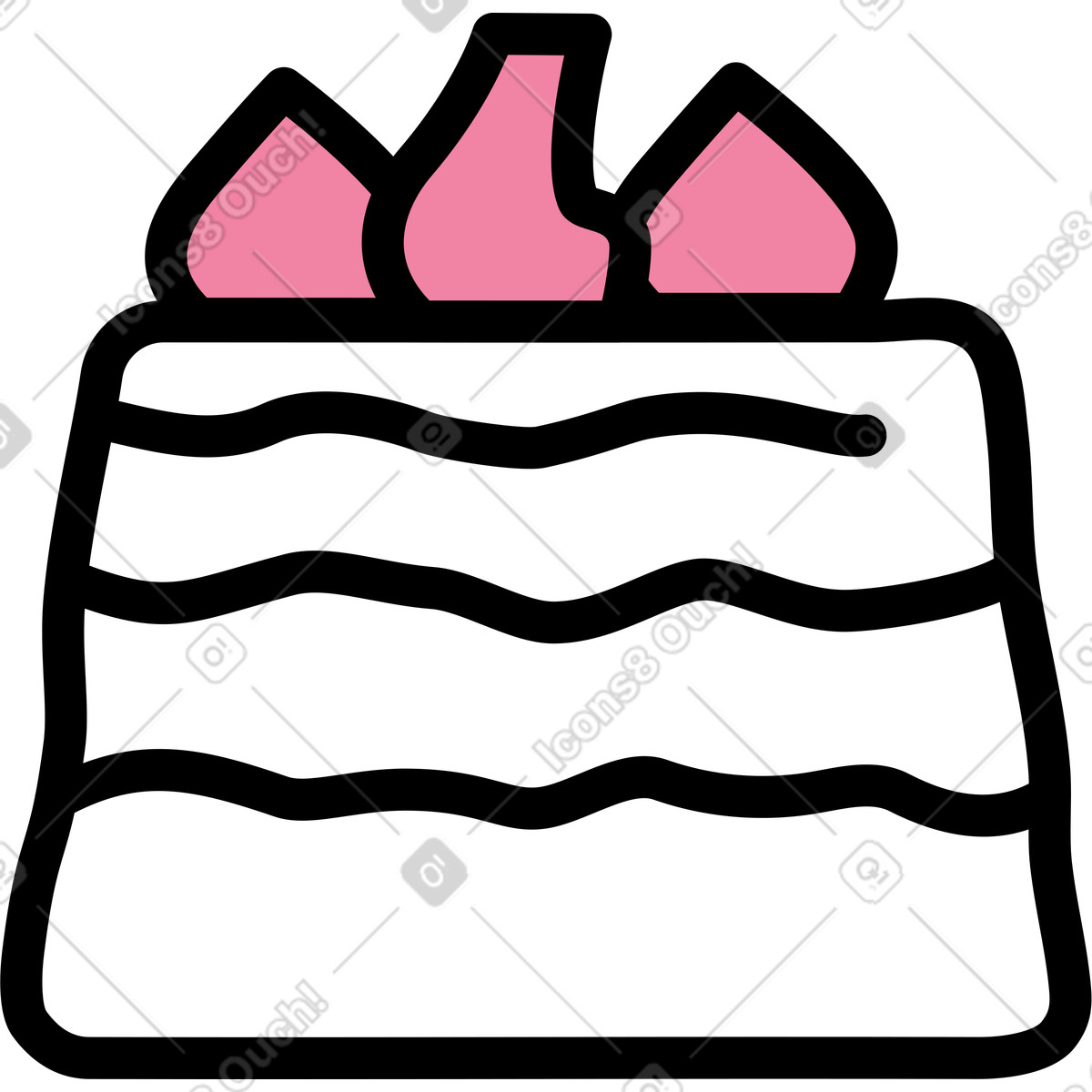 Illustration Gâteau dans le style Notes à télécharger aux formats PNG, SVG