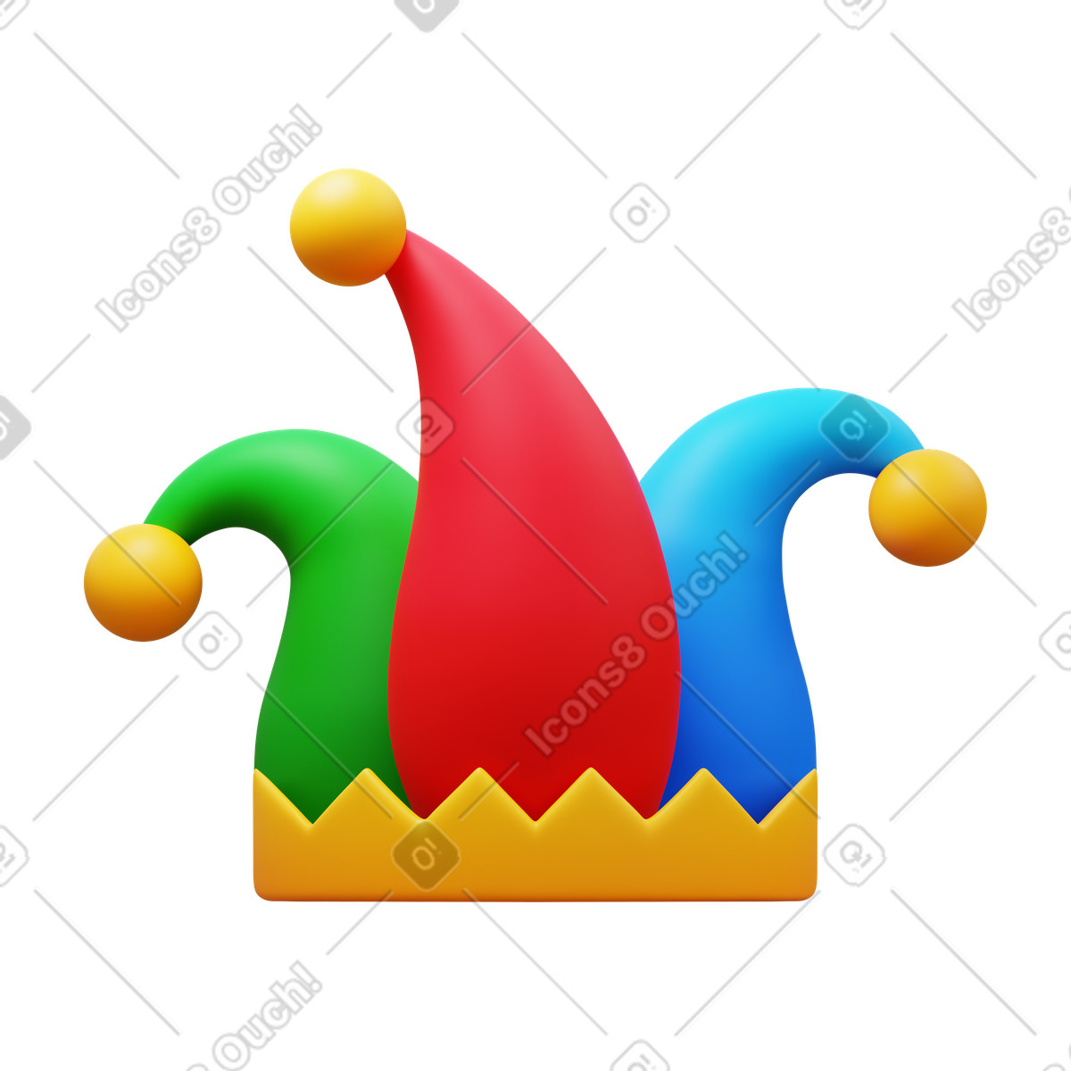 Ilustração de Joker em no estilo 3D Fluency para baixar em PNG, SVG