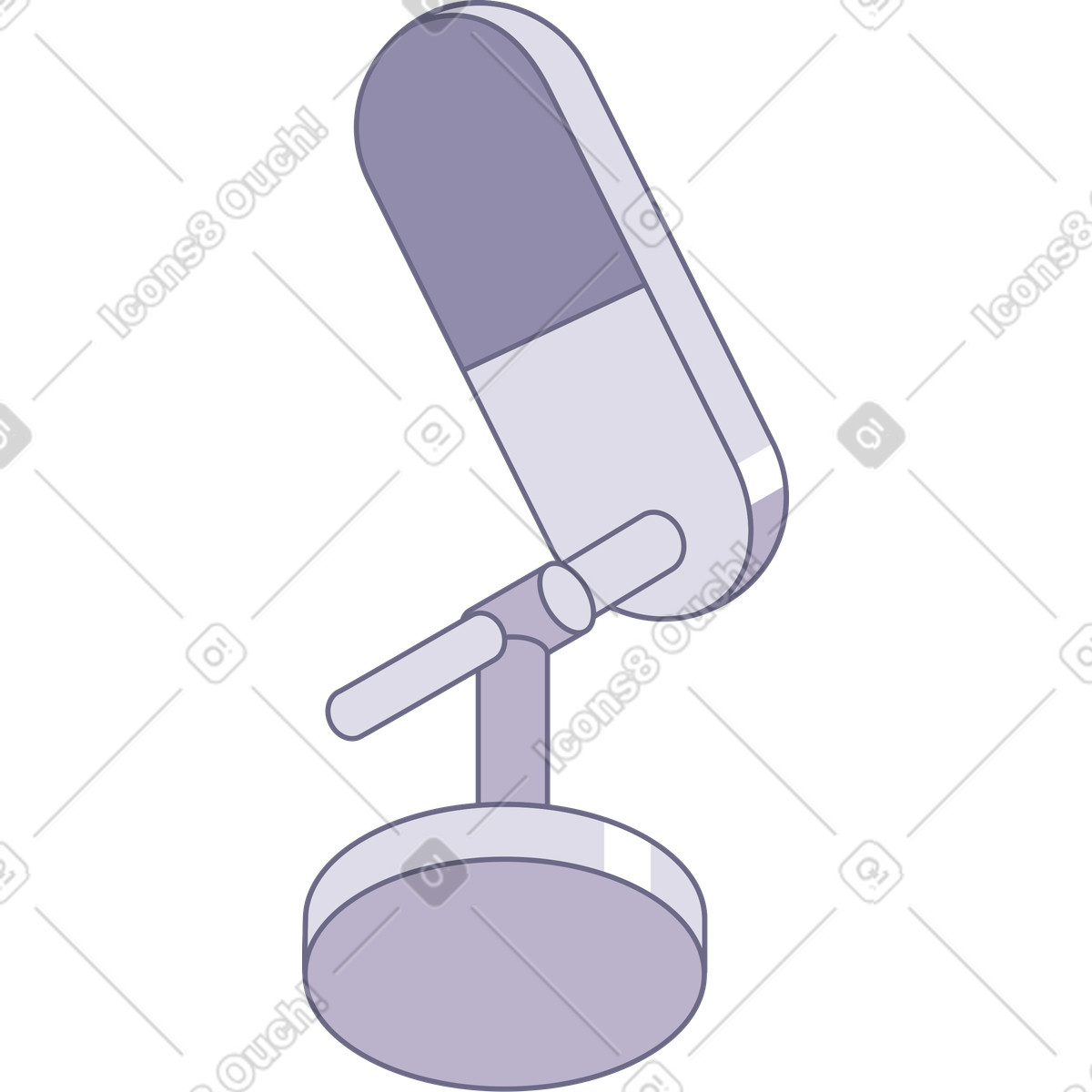 Mikrofon-Illustration im Modul-Stil als Download in PNG, SVG