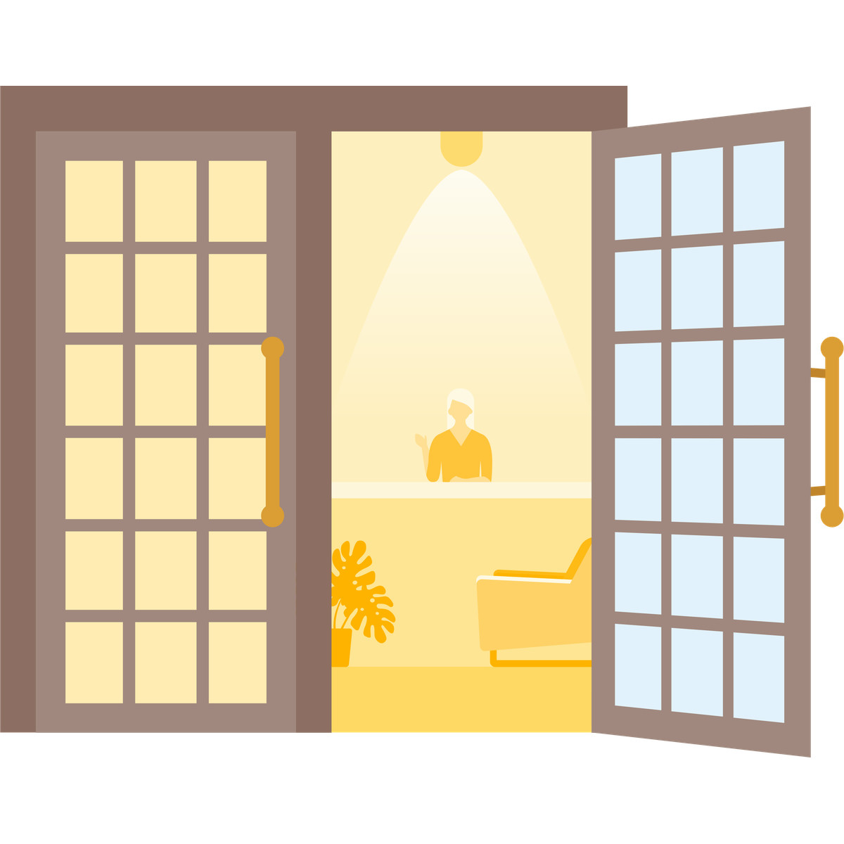 Illustration Hotel door dans le style Fogg à télécharger aux formats PNG, SVG