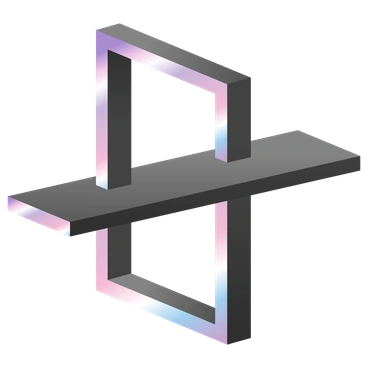 A geometric shape with gradient edges - Illusion style illustration