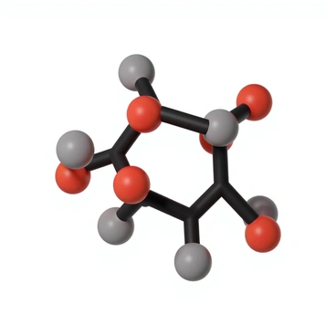 A 3D render of a hemoglobin molecule, showcasing its complex structure with vivid colors. The molecule features four globin protein subunits, each intricately folded and connected. Iron atoms are prominently highlighted in bright red, positioned within the heme groups attached to each subunit. The overall composition displays the spatial arrangement of the atoms and bonds, capturing the molecular details such as the surrounding oxygen molecules and the interactions between the iron atoms and the heme groups. The background is a clear, unobtrusive color that allows the hemoglobin structure to stand out sharply.