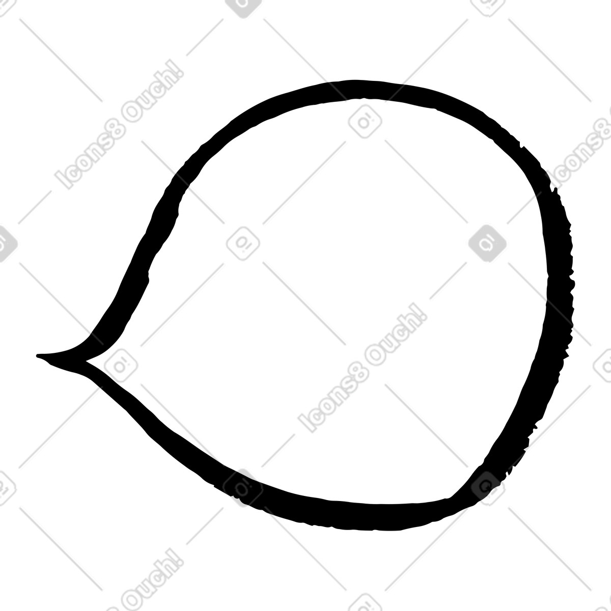 下载 Scandi 风格的 空洞的讲话泡泡 插画，支持 PNG、SVG 格式
