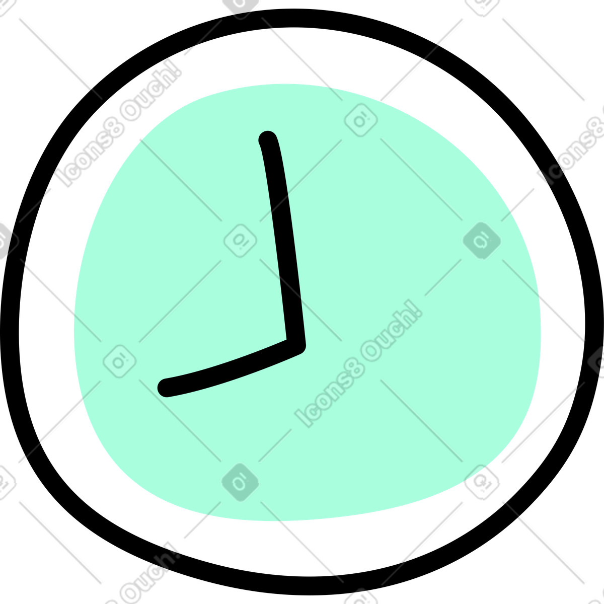 Clock illustration in Spicy style download in PNG, SVG