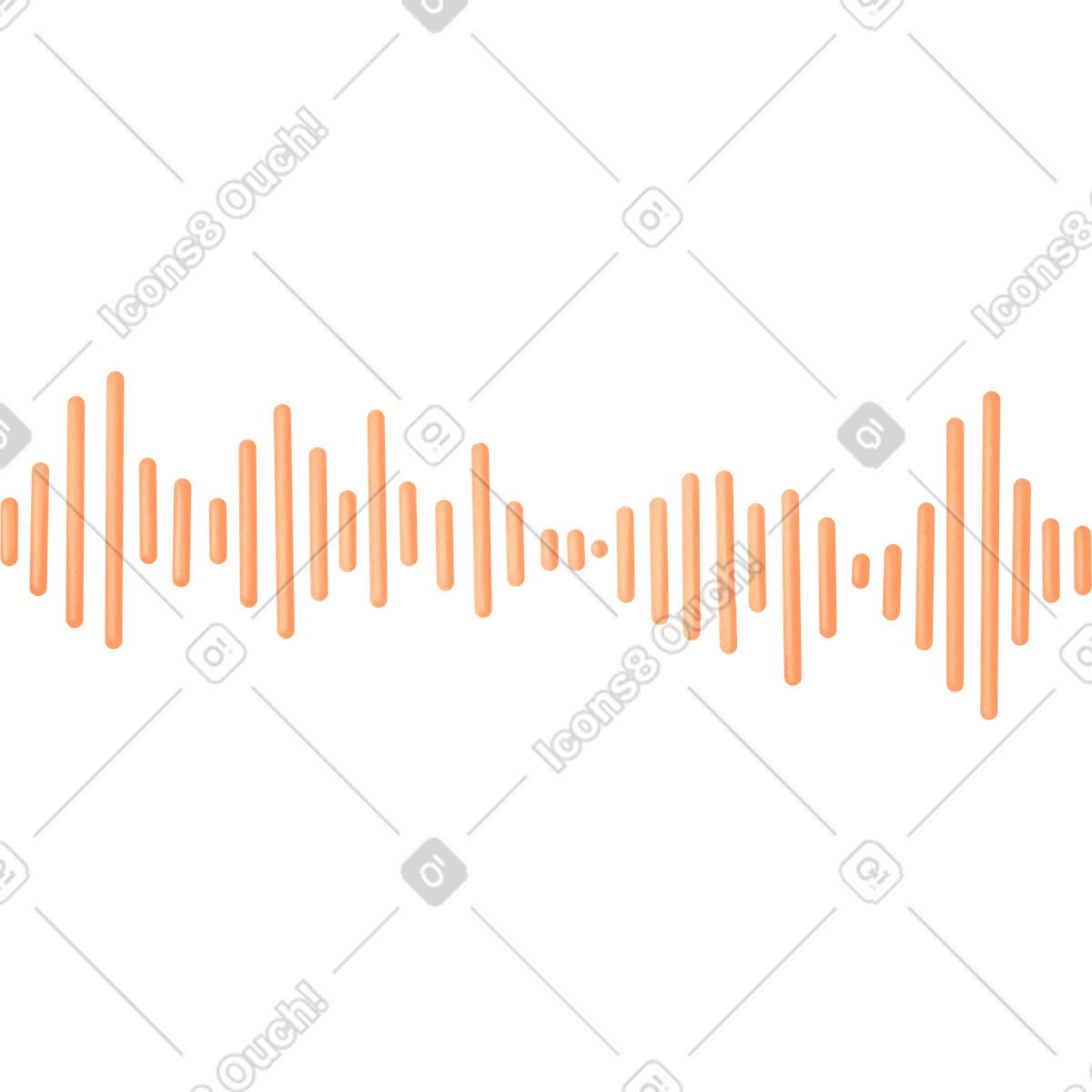 Orange audio track illustration in PNG, SVG